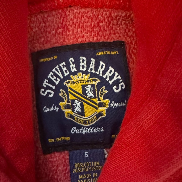 #264 VINTAGE Steve & Barry's Red Hooded Sweater - Picture 5 of 7